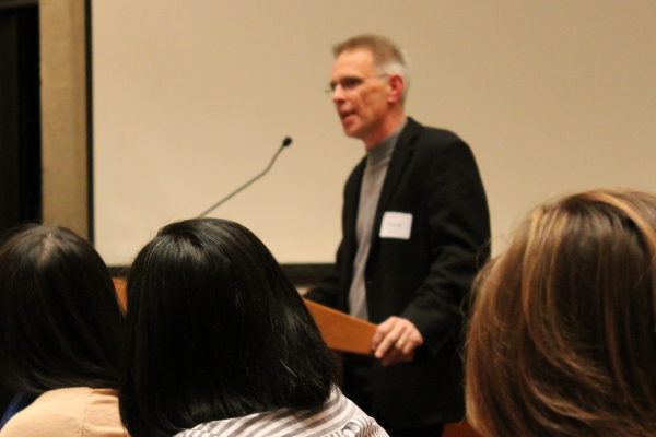 LSJ Director Steve Herbert spoke at the alumni mixer held to honor Timothy Richard Wettack