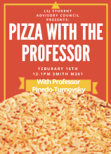 Pizza with Professor Pindo-Turnovsky Informational Flyer 