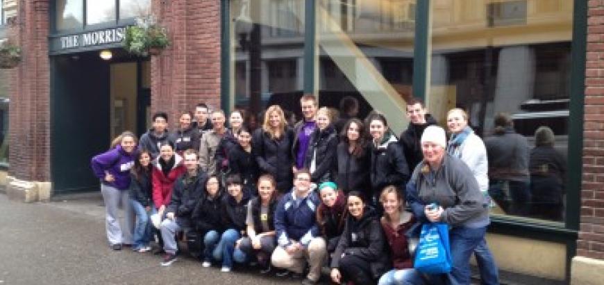 The LSJ volunteers outside the historic Morrison building in downtown Seattle.